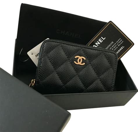 chanel 22p card holder|Chanel card holder zip around.